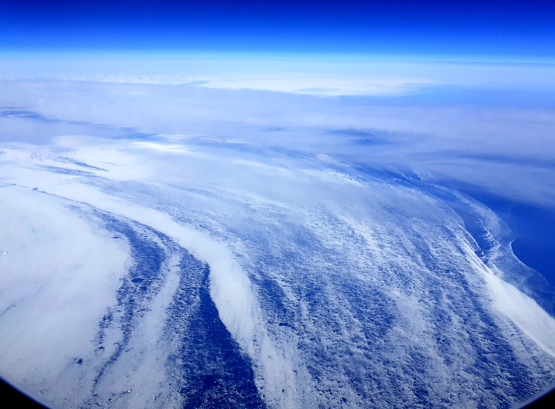 the southern tip of Greenland as seen from the sky