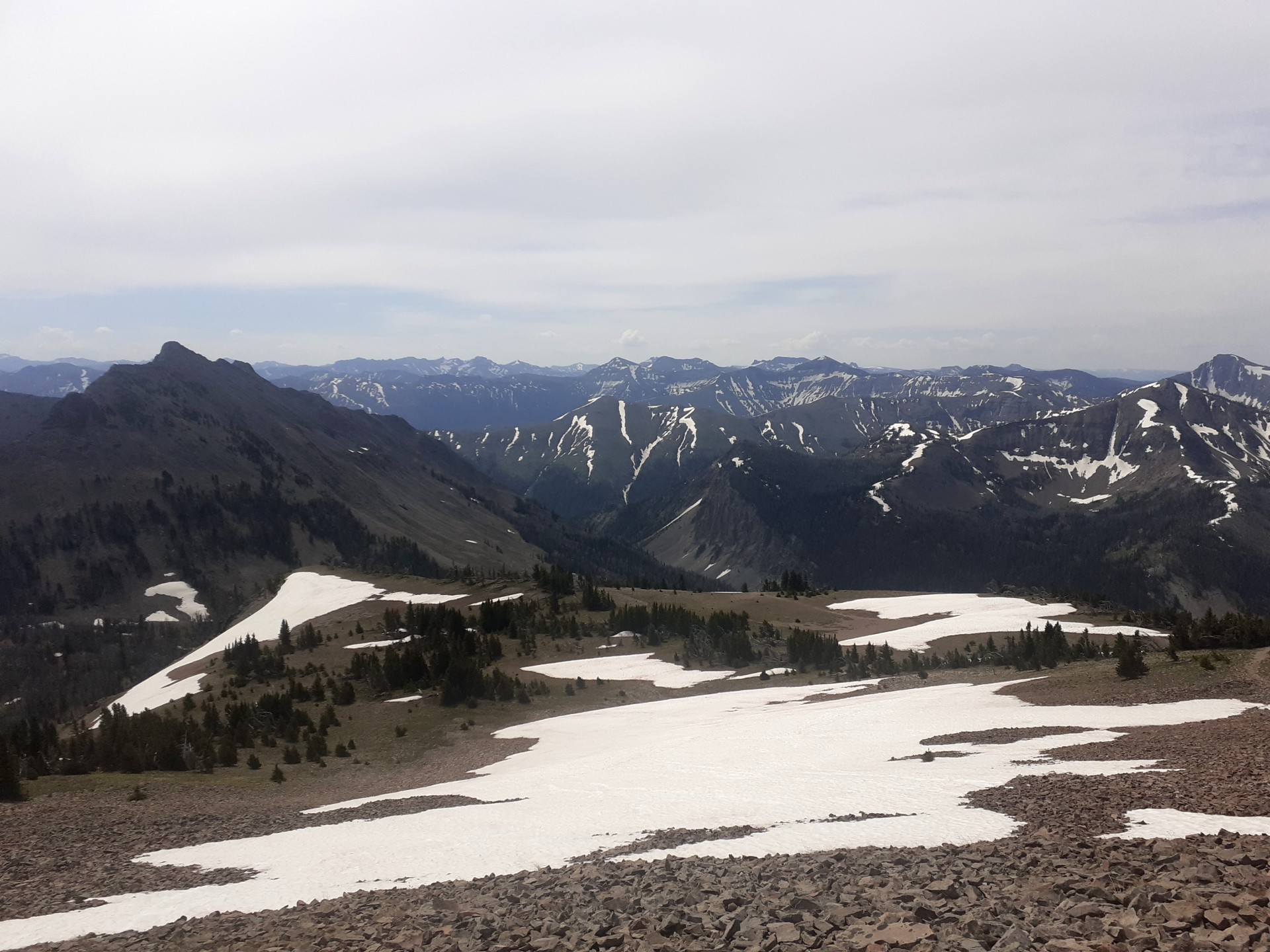 view from Avalanche Peak, descent