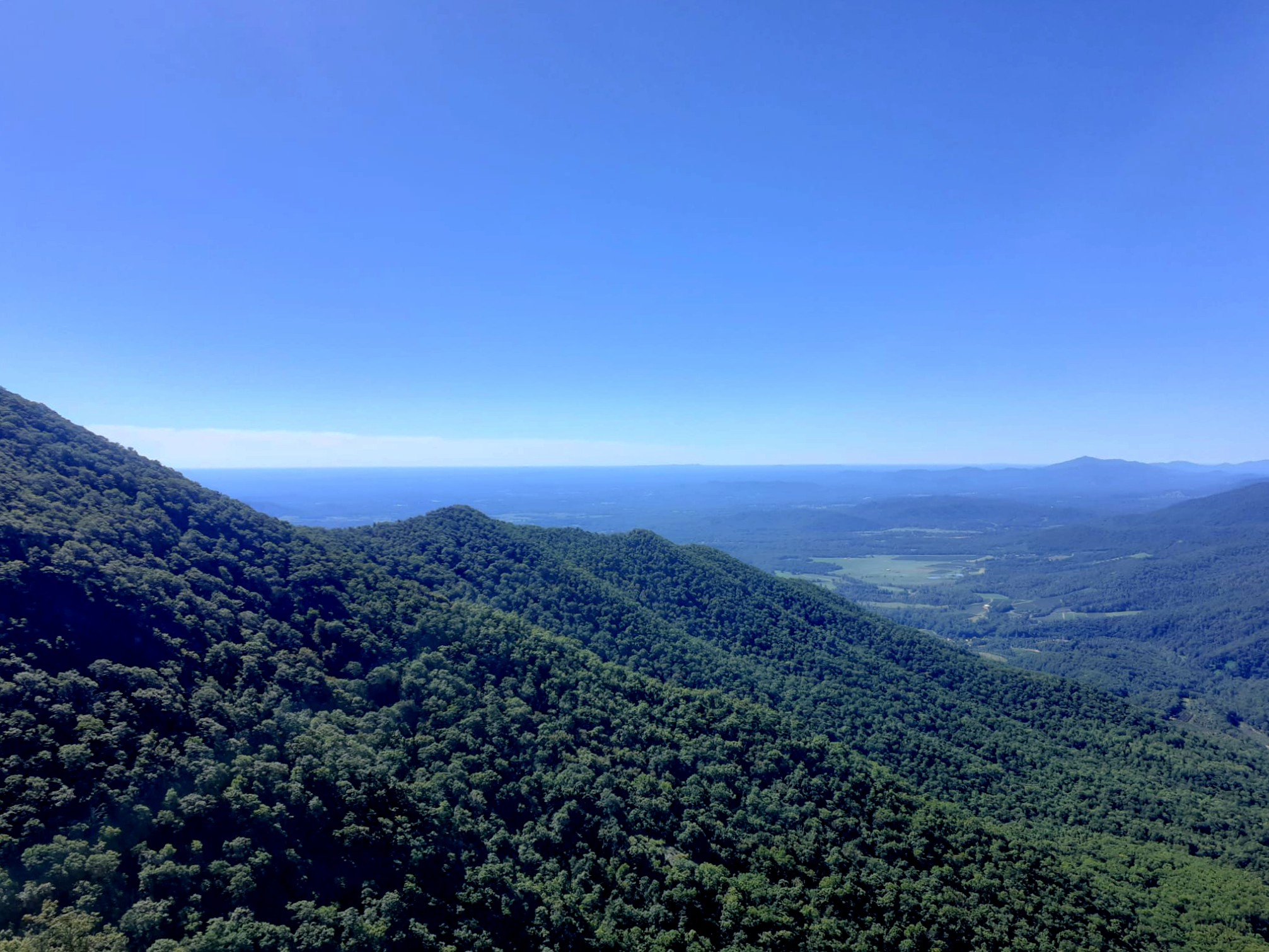 the three ridges wilderness from the top of a ridge